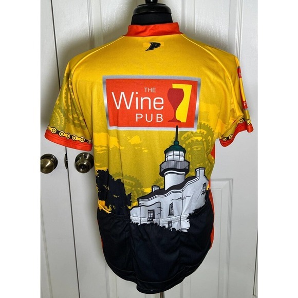 NWT Men's Primal-Wear Sport Cut Cycle Jersey XL The Wine Pub LightHouse Full Zip - Picture 3 of 9